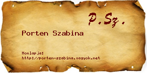 Porten Szabina névjegykártya